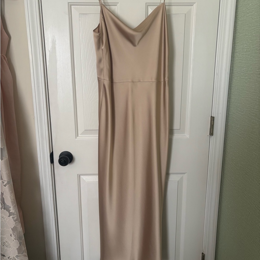 Elegant Beige Slip Dress